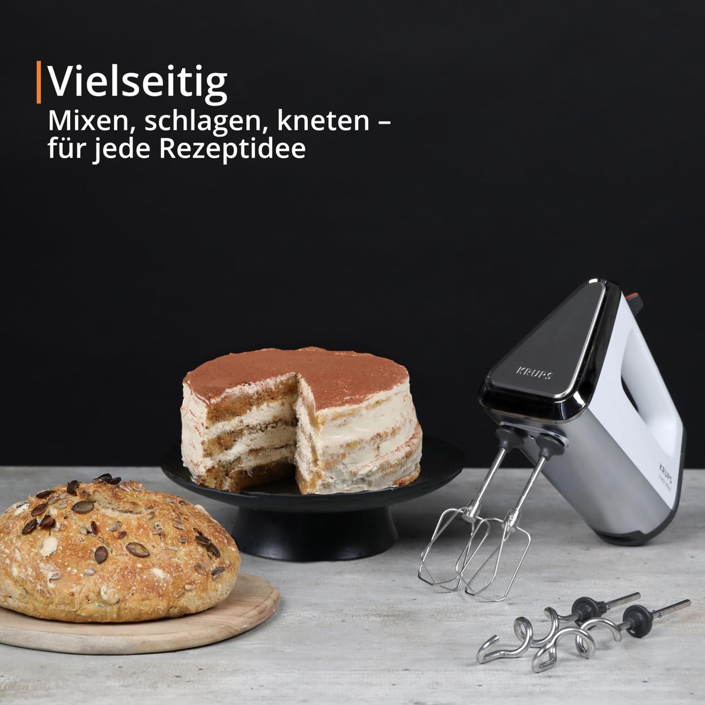 Krups 3Mix 9000 GN9101 – Powerful 750W Mixer with Turbo & Long Cable