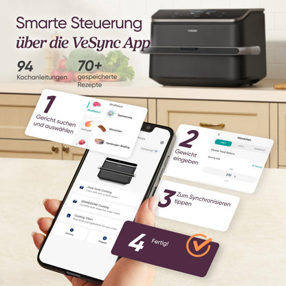 COSORI TwinFry 10L XXL – Dual Zone Air Fryer with 4 Heating Elements