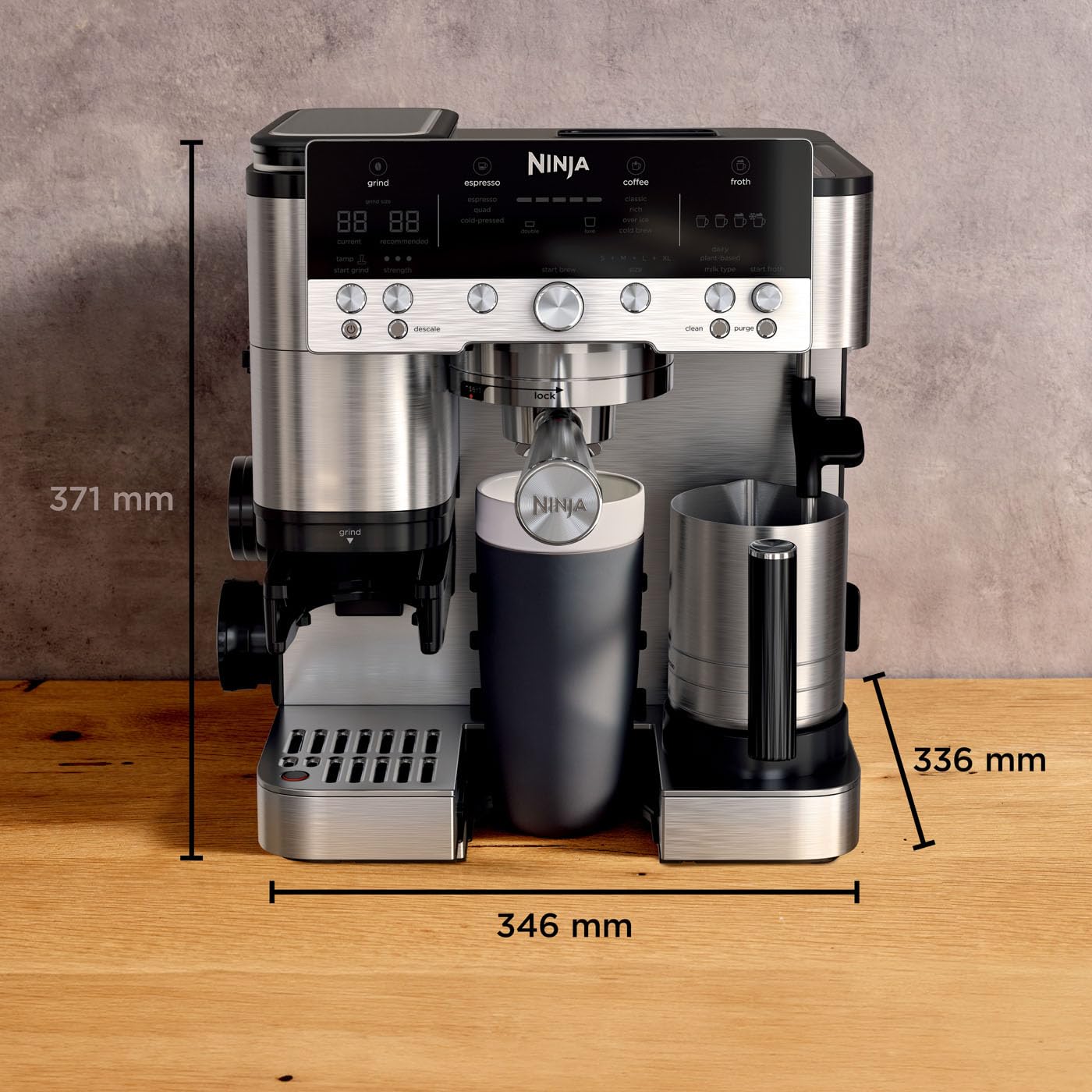 Ninja Luxe Premier ES601EU – Portafilter System with Grinder, Cold Brew & Frother