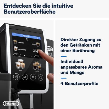 De'Longhi Dinamica Plus – 24 Recipes, LatteCrema System & 3.5" Touch Display