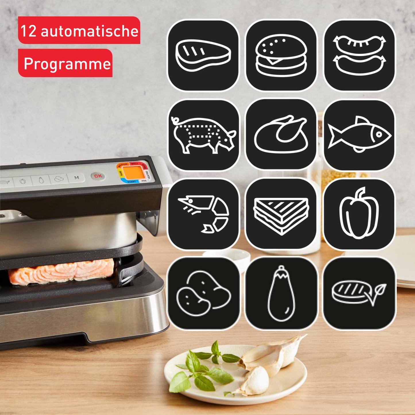 Tefal OptiGrill XL Automatic Grill (GC722D) – 9 Presets & Sensor Cooking
