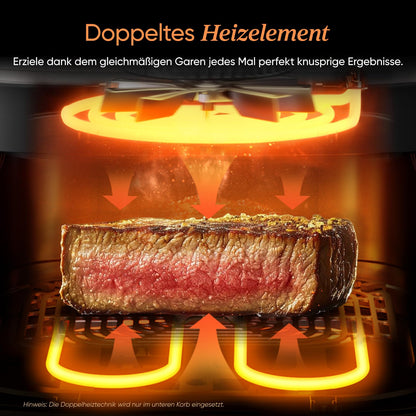 COSORI TwinFry 10L XXL – Dual Zone Air Fryer with 4 Heating Elements