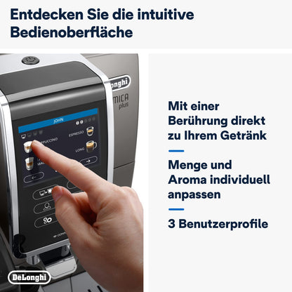 De'Longhi Dinamica Plus – 24 Recipes, LatteCrema System & 3.5" Touch Display