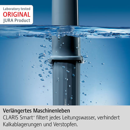 JURA Original - Claris Smart+ Filter Cartridge with Automatic Filter Detection - TÜV-Certified Hygiene - Pack of 3 - 24233