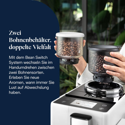De'Longhi Rivelia – Interchangeable Bean Hopper, 16 Drinks & Touch Display