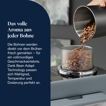 De'Longhi Rivelia – Interchangeable Bean Hopper, 16 Drinks & Touch Display