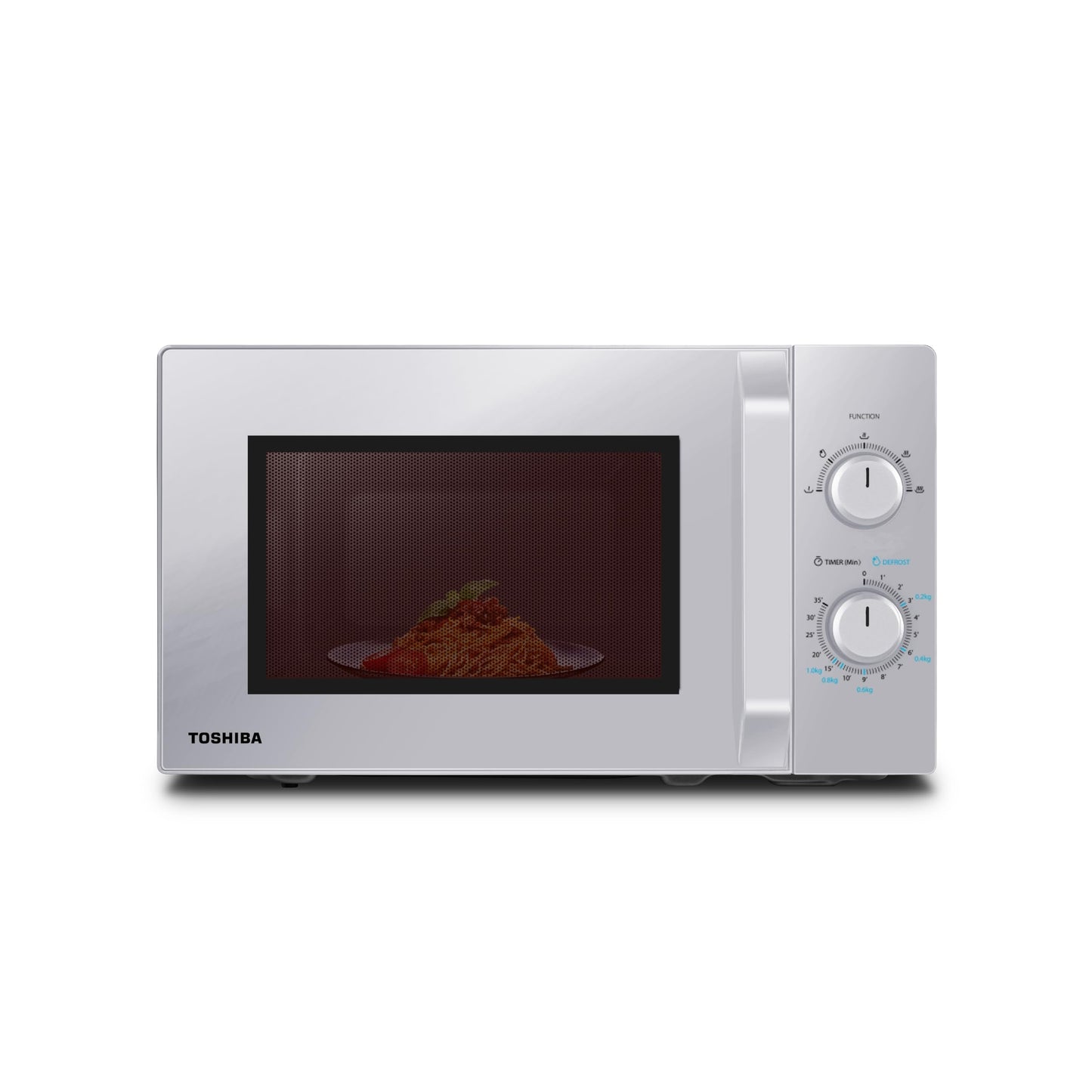Toshiba MW2-MM20PF(BK) Microwave, Solo Microwave 20 l, 800 W, 5 Power Levels with Practical Defrost Function, LED Lighting in Interior, Black