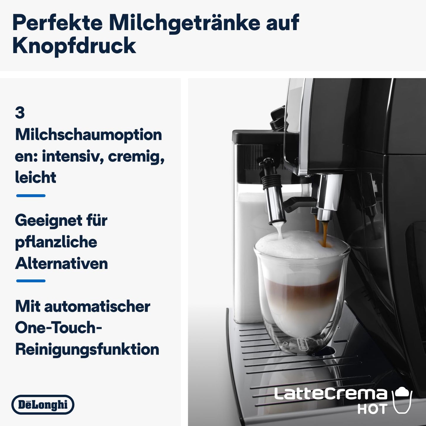 De'Longhi Dinamica Plus – 24 Recipes, LatteCrema System & 3.5" Touch Display