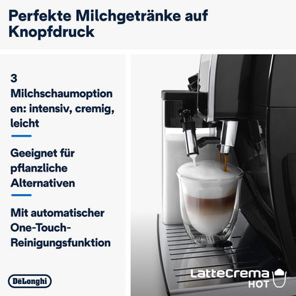 De'Longhi Dinamica Plus – 24 Recipes, LatteCrema System & 3.5" Touch Display