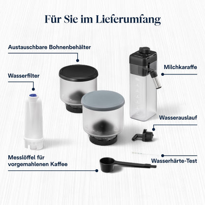 De'Longhi Rivelia – Interchangeable Bean Hopper, 16 Drinks & Touch Display