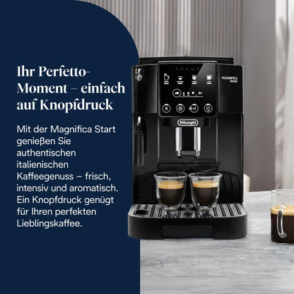 De'Longhi Magnifica Start – Manual Steam Wand, 13-Step Grinder & Soft Touch