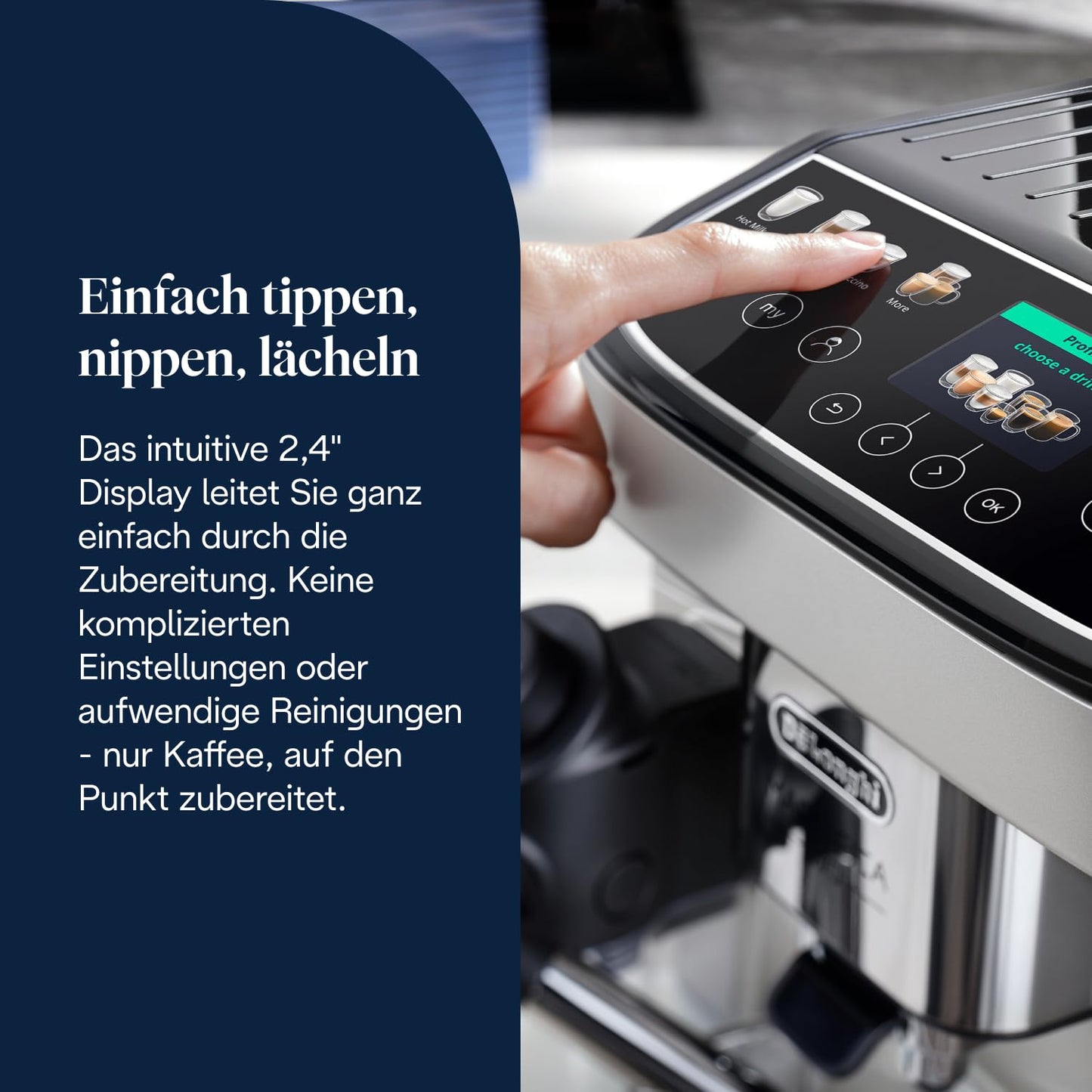 De'Longhi Magnifica Evo Next – 13 Drinks, Color Touch Display & LatteCrema