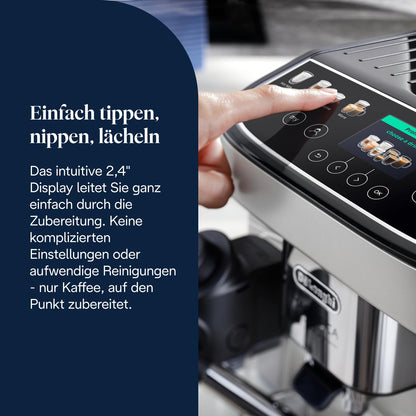 De'Longhi Magnifica Evo Next – 13 Drinks, Color Touch Display & LatteCrema