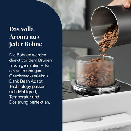 De'Longhi Rivelia – Interchangeable Bean Hopper, 16 Drinks & Touch Display