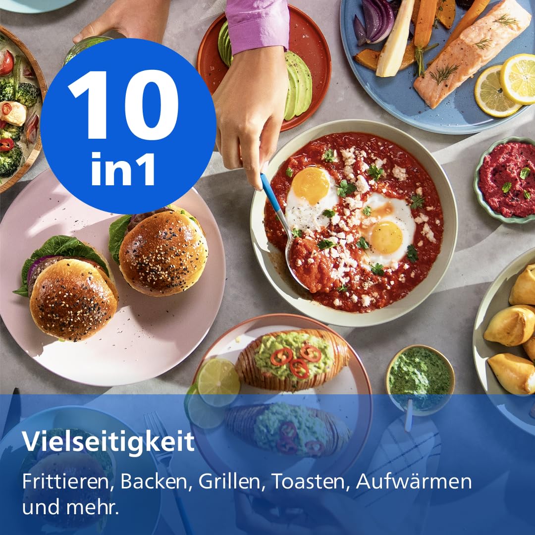 Philips Dual Basket Airfryer 9L – 2 Zones, Sync Function & RapidAir Plus