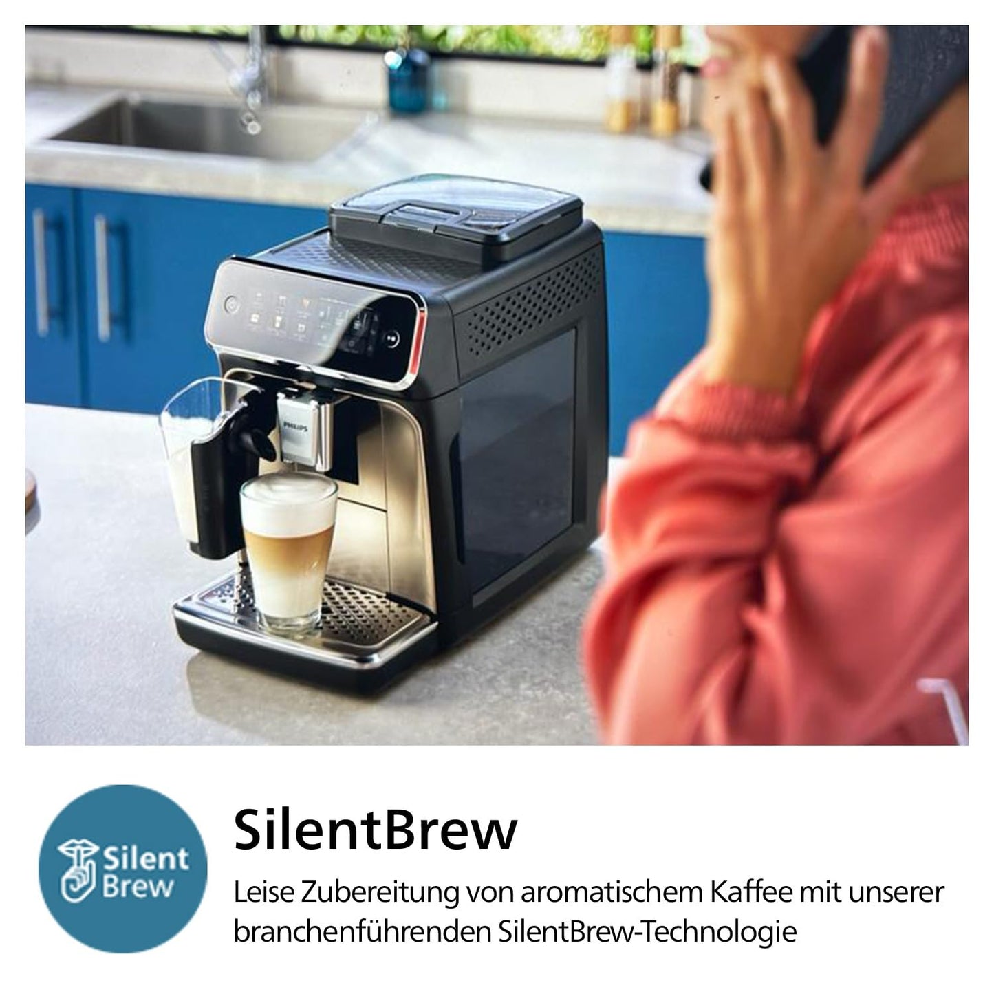 Philips 2300 Series – LatteGo Milk System, 4 Drinks & Ceramic Grinder