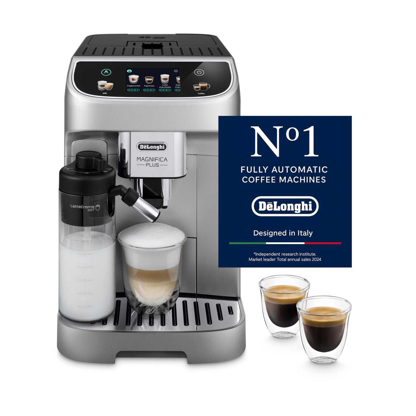 De'Longhi Magnifica Evo Next – 13 Drinks, Color Touch Display & LatteCrema