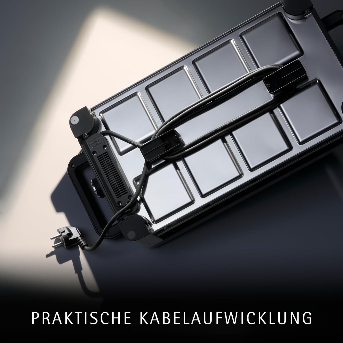 WMF Lono Raclette grill with pans and sliders, raclette 8 people, 1500 W, matt stainless steel