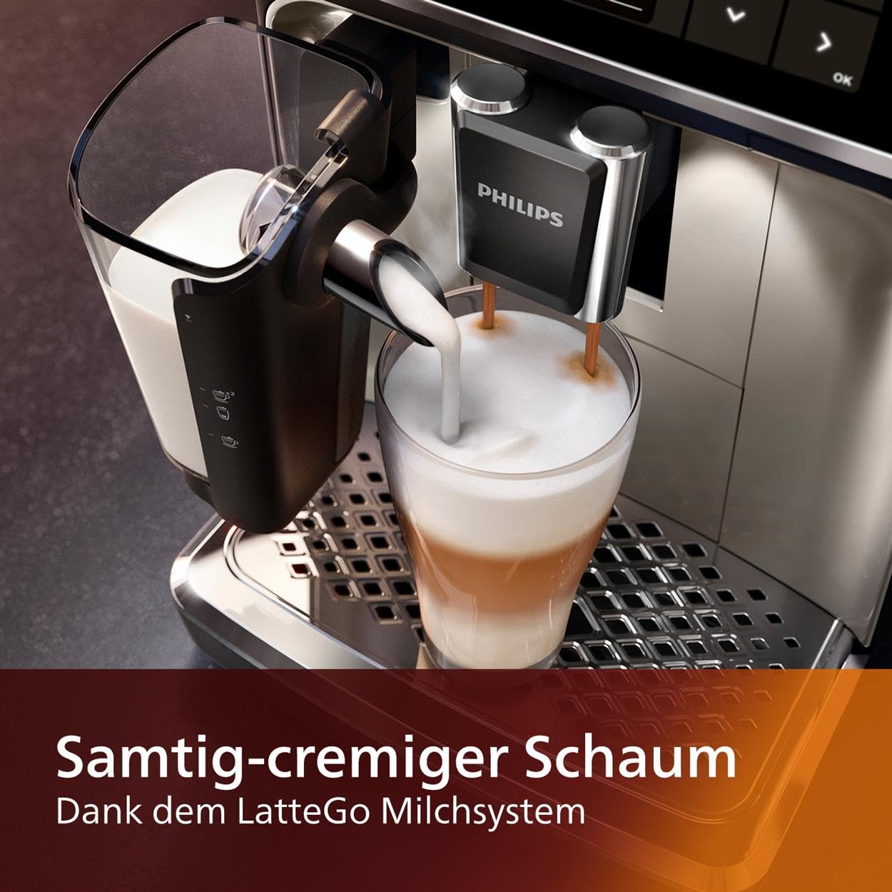 Philips LatteGo 5500 Serie – 20 Getränke (Heiß & Kalt) & Milchsystem
