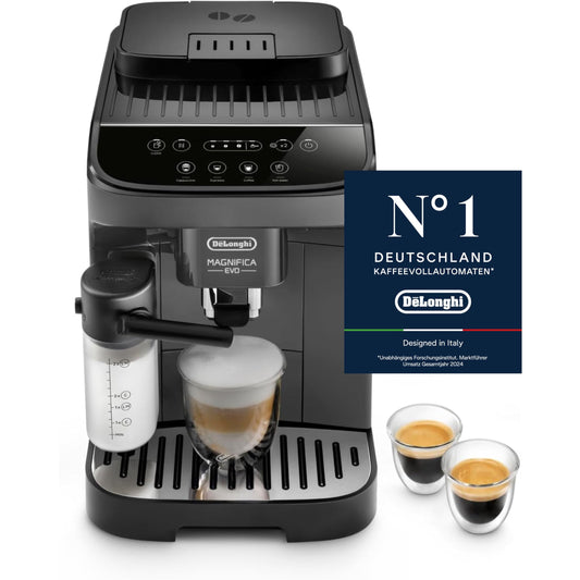 De'Longhi Magnifica Evo – One-Touch Cappuccino, Milk System & 4 Recipes