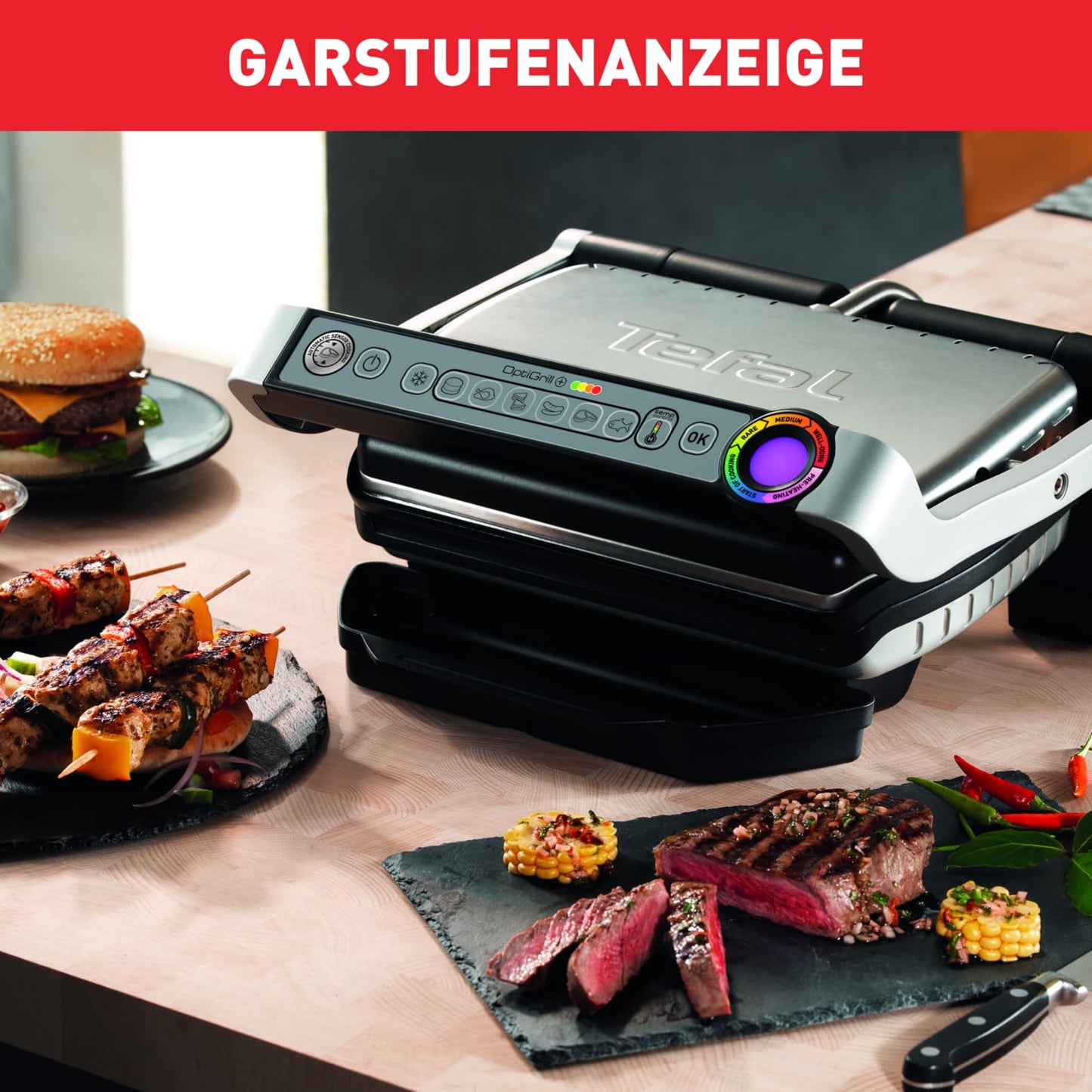 Tefal OptiGrill XL Automatic Grill (GC722D) – 9 Presets & Sensor Cooking