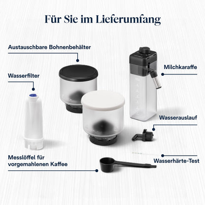 De'Longhi Rivelia – Interchangeable Bean Hopper, 16 Drinks & Touch Display