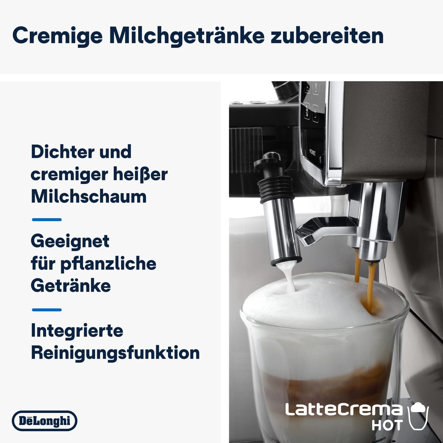 De'Longhi Dinamica Plus – 24 Recipes, LatteCrema System & 3.5" Touch Display