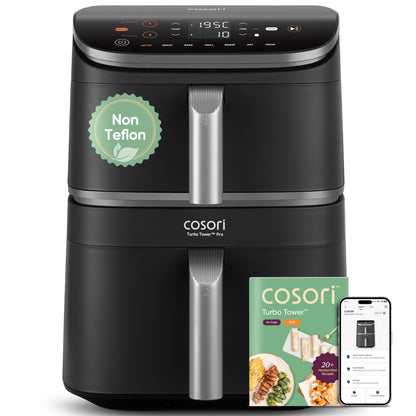 COSORI TwinFry 10L XXL – Dual Zone Air Fryer with 4 Heating Elements