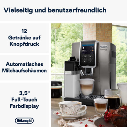 De'Longhi Dinamica Plus – 24 Recipes, LatteCrema System & 3.5" Touch Display