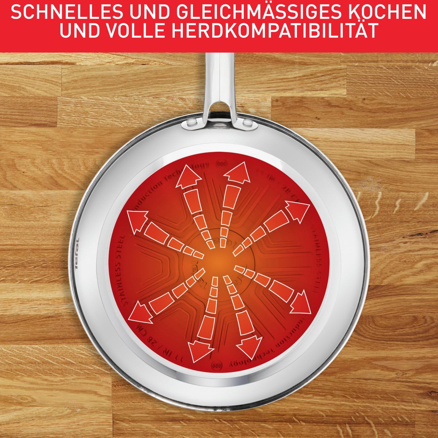 Tefal Duetto A704S3 Pan Set with Thermo-Signal & Induction (3-Pack)