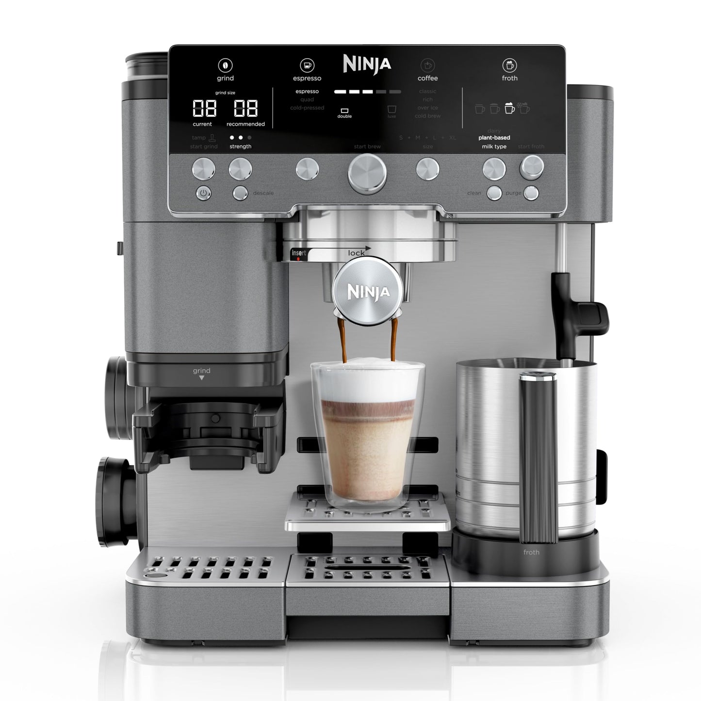 Ninja Luxe Premier ES601EU – Portafilter System with Grinder, Cold Brew & Frother