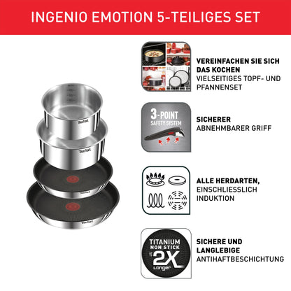 Tefal Ingenio Emotion L897SK 20-Piece Pan & Pot Set with Accessories