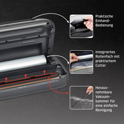 CASO Advanced Vacuum Sealer - Film Sealing Device - Extend the Shelf Life of Your Food - Ideal For Portioning and Storing Food
