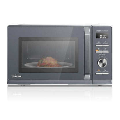 Toshiba MW2-MM20PF(BK) Microwave, Solo Microwave 20 l, 800 W, 5 Power Levels with Practical Defrost Function, LED Lighting in Interior, Black