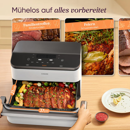 COSORI TwinFry 10L XXL – Dual Zone Air Fryer with 4 Heating Elements