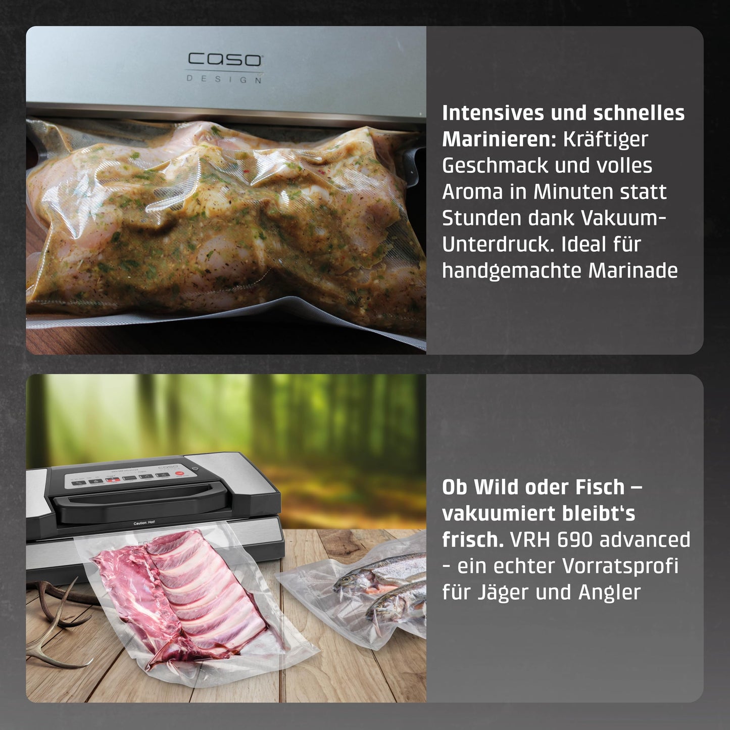 CASO Advanced Vacuum Sealer - Film Sealing Device - Extend the Shelf Life of Your Food - Ideal For Portioning and Storing Food