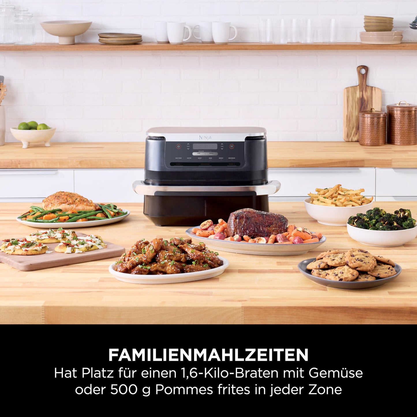 Ninja Foodi FlexDrawer – 10.4L MegaZone with Removable Divider (Copper)