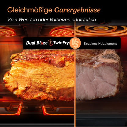 COSORI TwinFry 10L XXL – Dual Zone Air Fryer with 4 Heating Elements