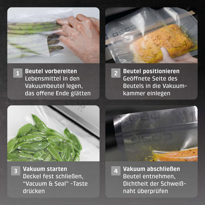 CASO Advanced Vacuum Sealer - Film Sealing Device - Extend the Shelf Life of Your Food - Ideal For Portioning and Storing Food