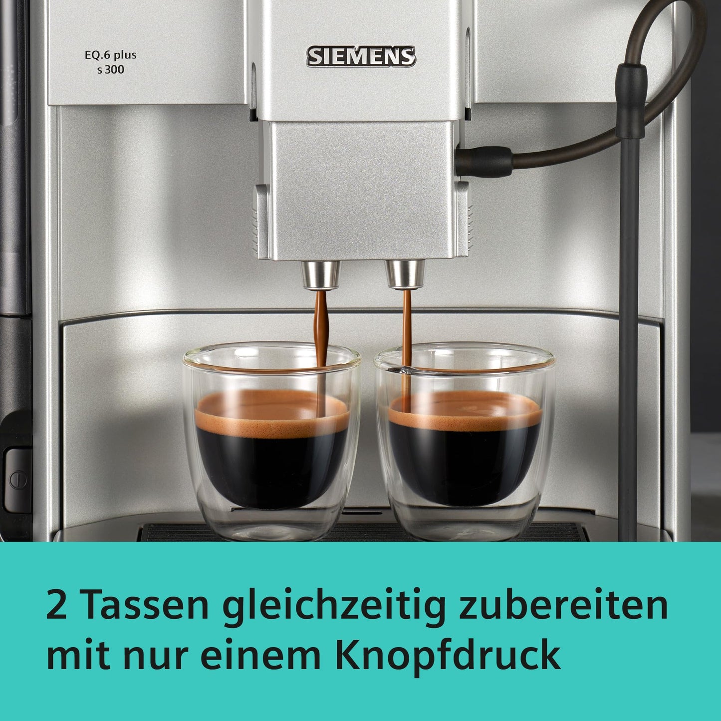 Siemens EQ.6 Plus s300 – Ceramic Grinder, Touch Display & One-Touch Milk