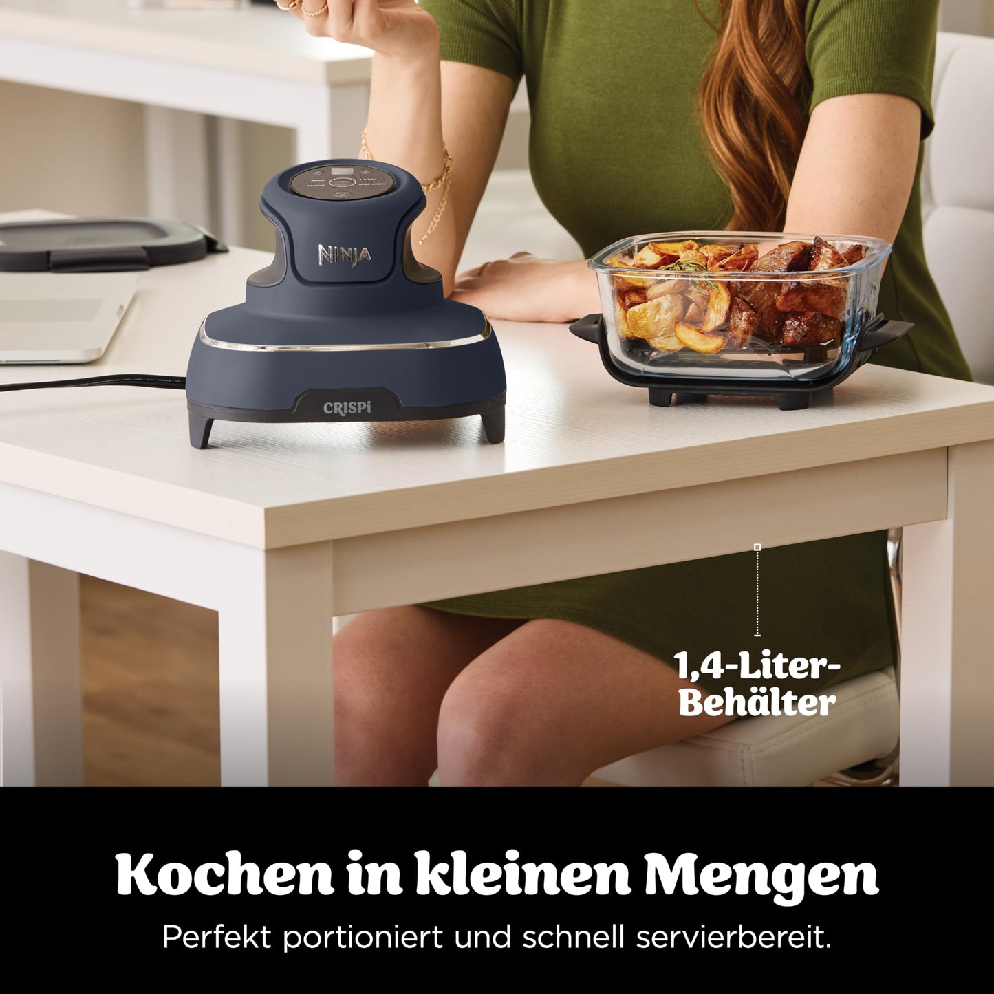 Ninja CRISPi 4-in-1 System – Portable Air Fryer, Recrisp & Storage Lids