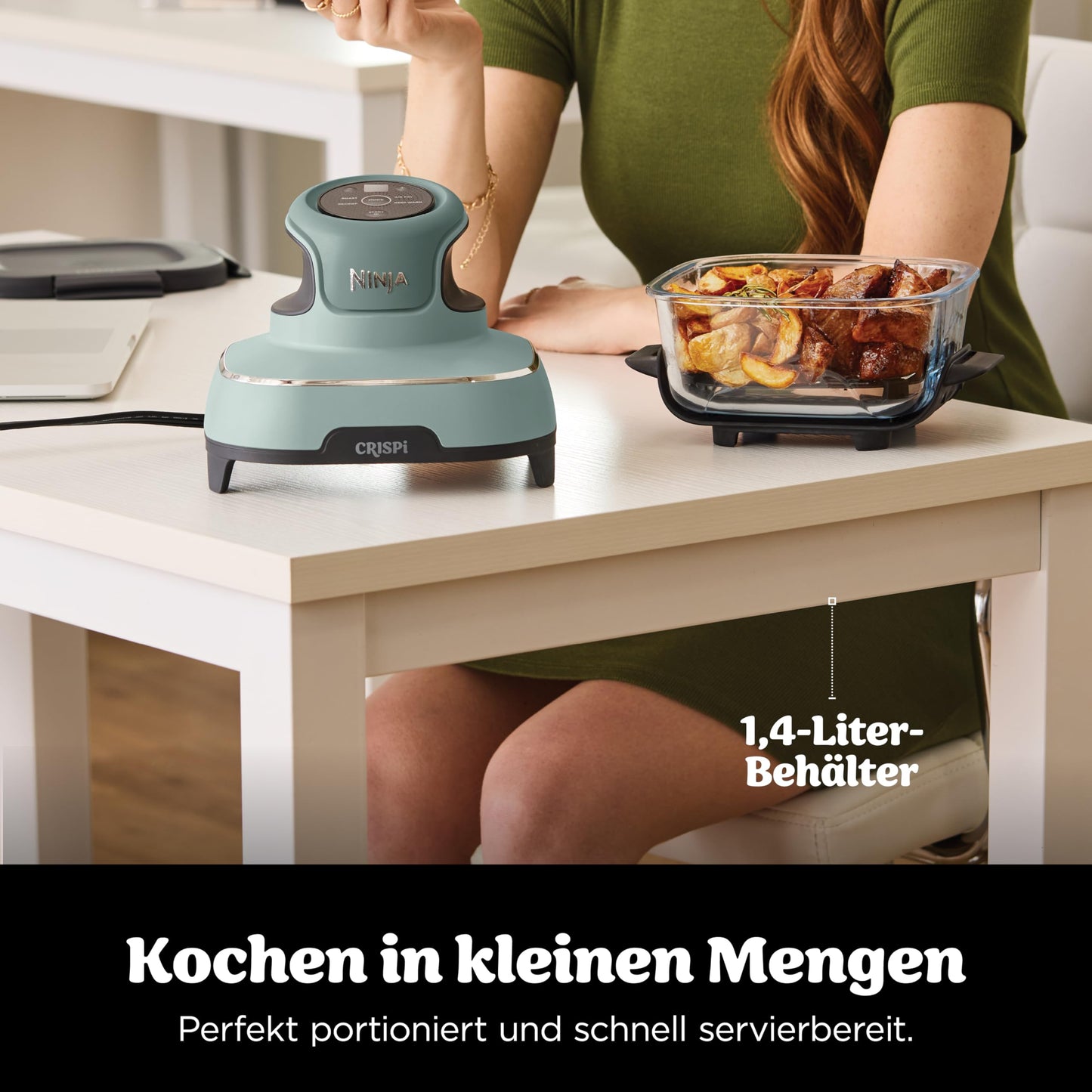 Ninja CRISPi 4-in-1 System – Portable Air Fryer, Recrisp & Storage Lids