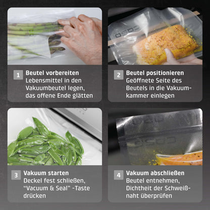 CASO Advanced Vacuum Sealer - Film Sealing Device - Extend the Shelf Life of Your Food - Ideal For Portioning and Storing Food