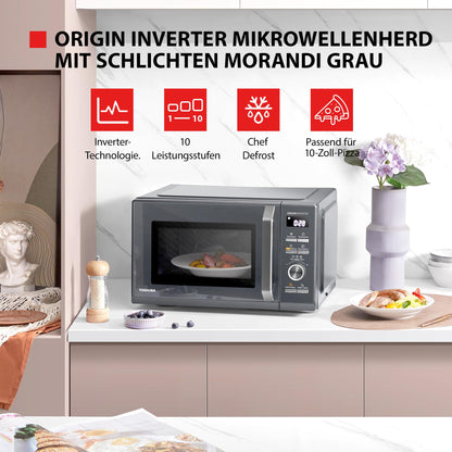 Toshiba MW2-MM20PF(BK) Microwave, Solo Microwave 20 l, 800 W, 5 Power Levels with Practical Defrost Function, LED Lighting in Interior, Black