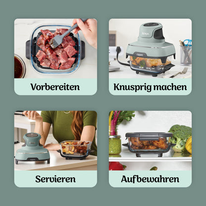 Ninja CRISPi 4-in-1 System – Portable Air Fryer, Recrisp & Storage Lids