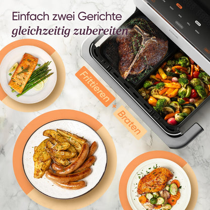 COSORI TwinFry 10L XXL – Dual Zone Air Fryer with 4 Heating Elements