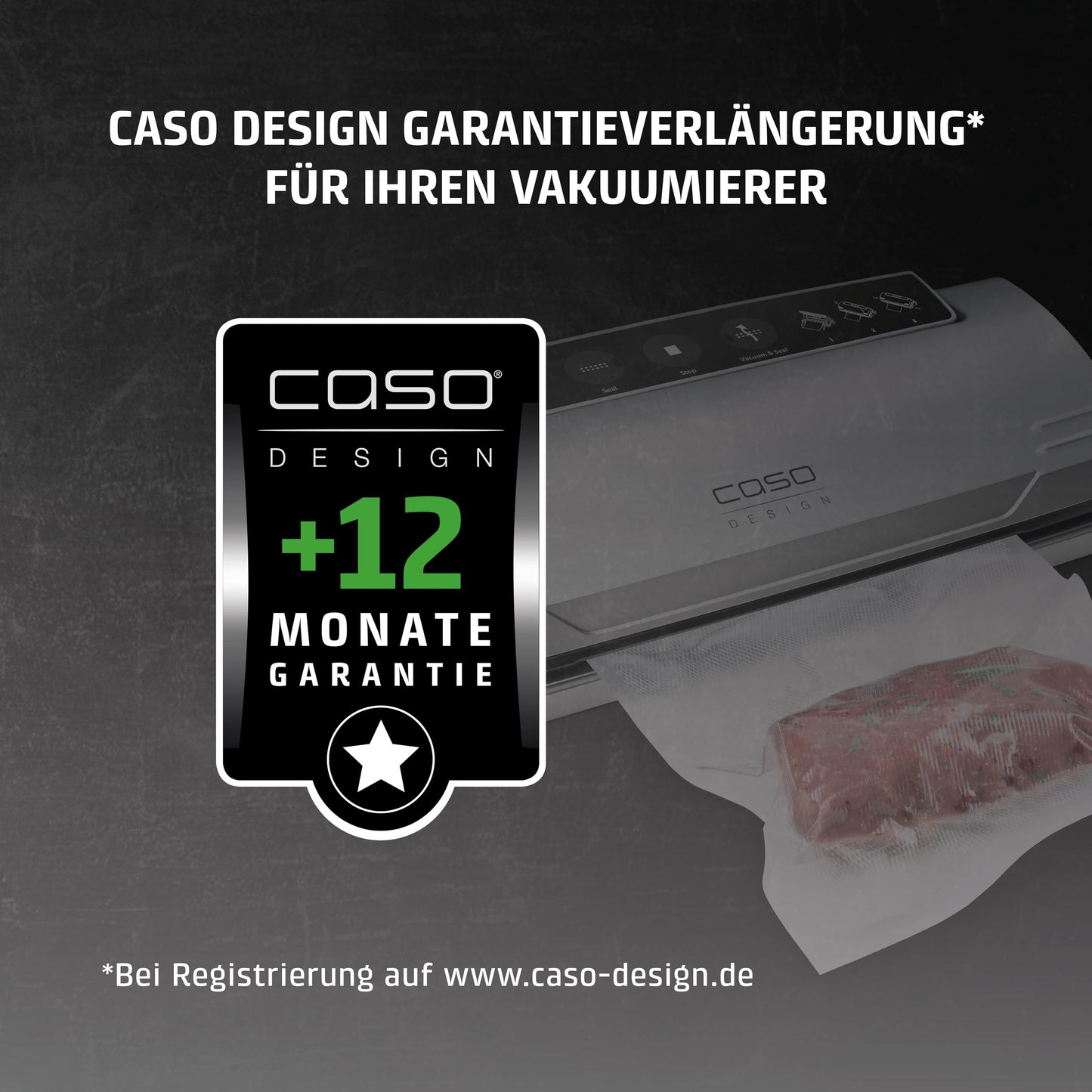 CASO Advanced Vacuum Sealer - Film Sealing Device - Extend the Shelf Life of Your Food - Ideal For Portioning and Storing Food