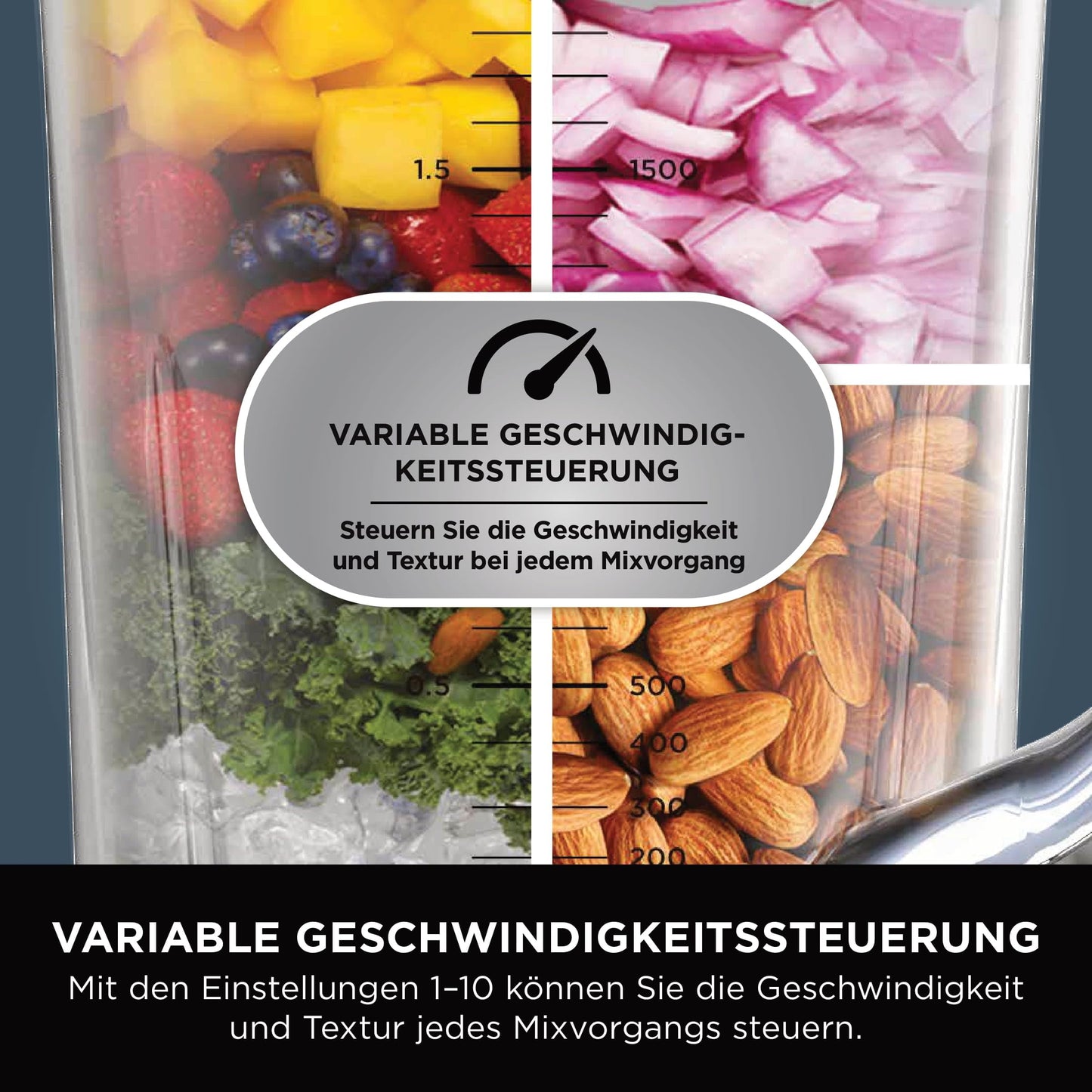 Ninja 3-in-1 Detect Processor & Blender – 1200W, Cups, Jug & Dough Tool