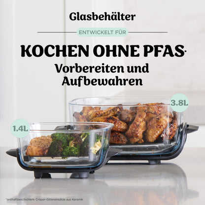 Ninja CRISPi 4-in-1 System – Portable Air Fryer, Recrisp & Storage Lids