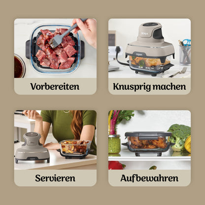 Ninja CRISPi 4-in-1 System – Portable Air Fryer, Recrisp & Storage Lids